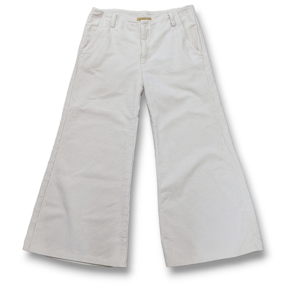 Garbe Luxe for Anthropologie Ibiza Flare Corduroy Pants 30X26 Lightweight Cotton